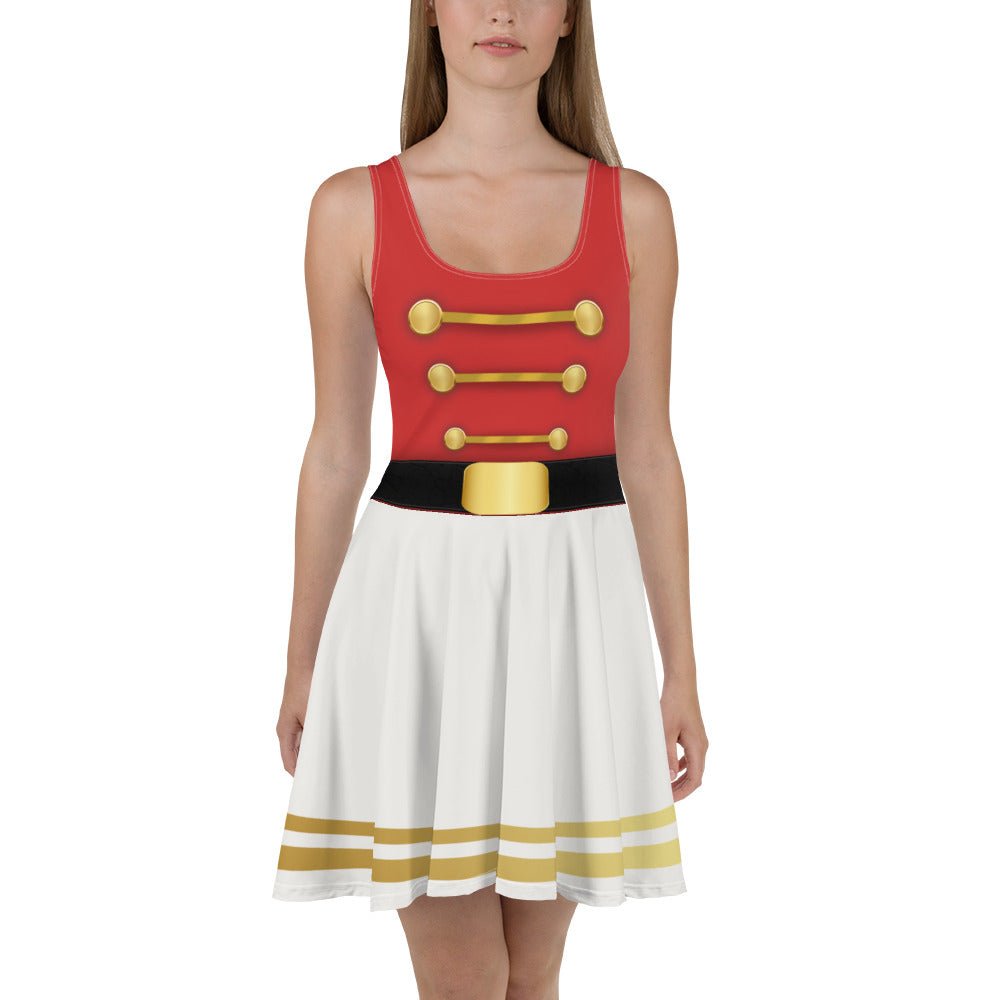 women's nutcracker dress Very Merry Nutcracker Inspired Skater Dress S