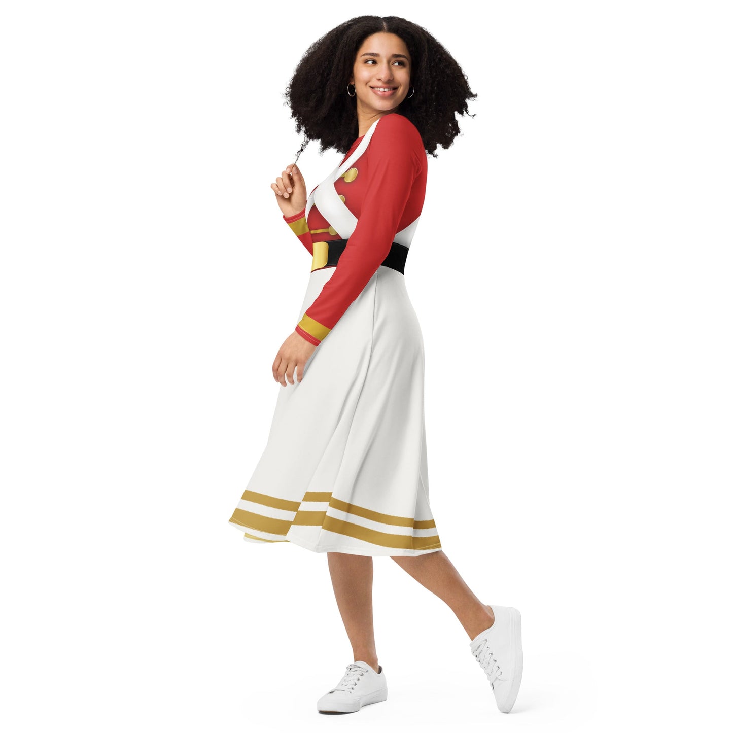 Very Merry Toy Soldier long sleeve midi dress adult christmas dressadult dressSkater DressWrong Lever Clothing