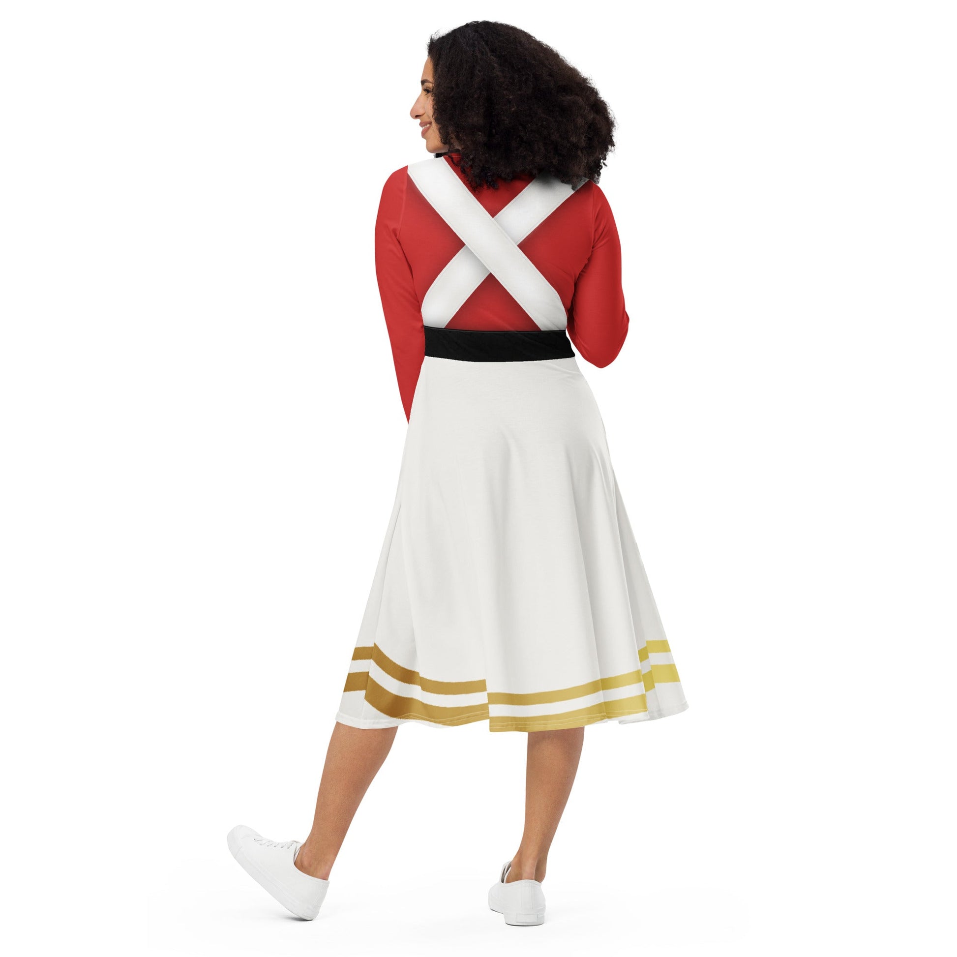 Very Merry Toy Soldier long sleeve midi dress adult christmas dressadult dressSkater DressWrong Lever Clothing