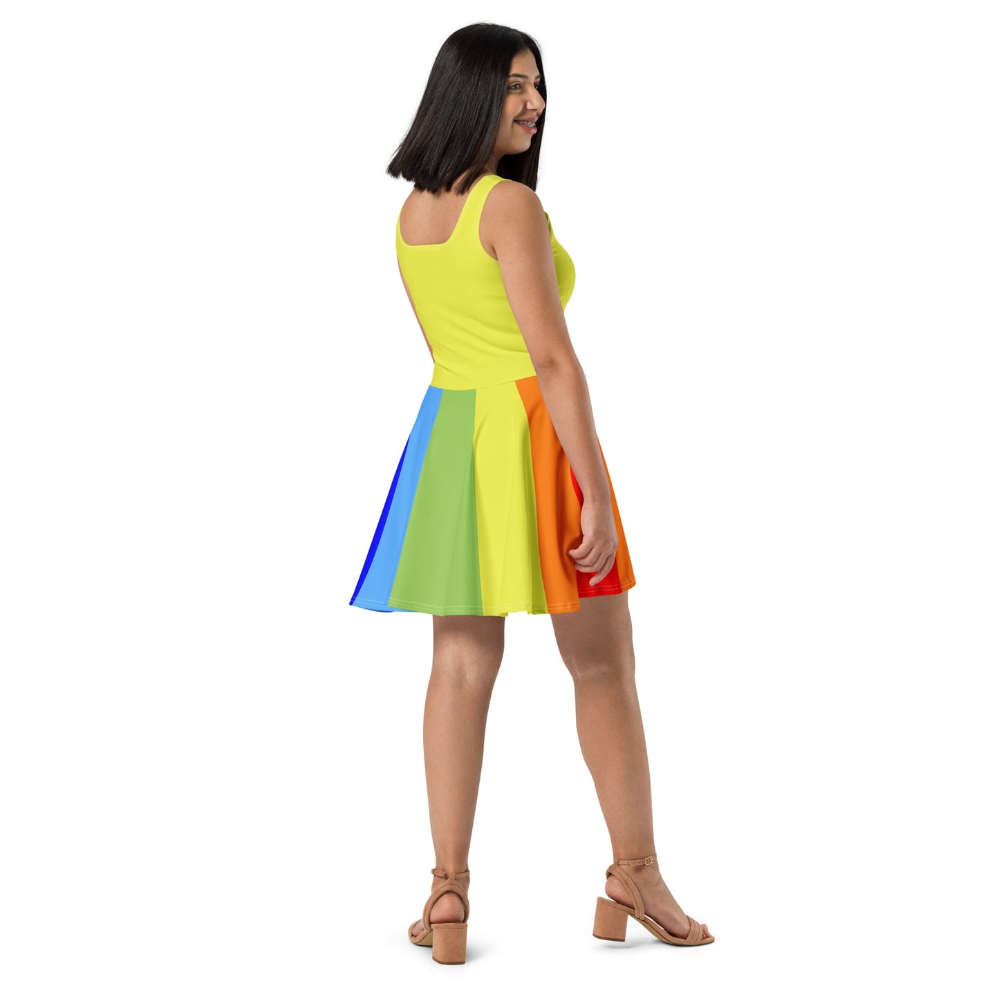 Video Game Rainbow Star Skater Dress coplaycosplay styleWrong Lever Clothing