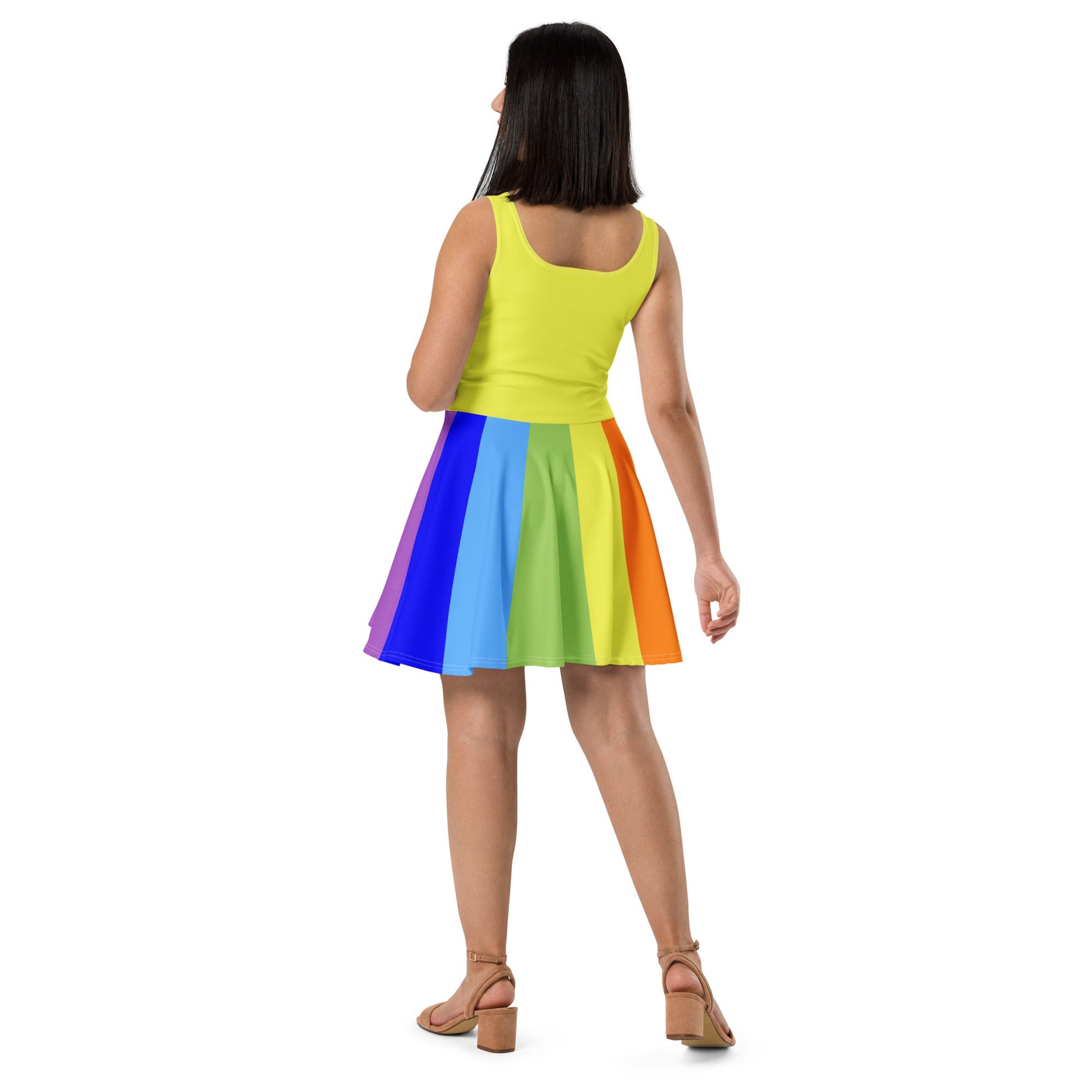 Video Game Rainbow Star Skater Dress coplaycosplay styleWrong Lever Clothing