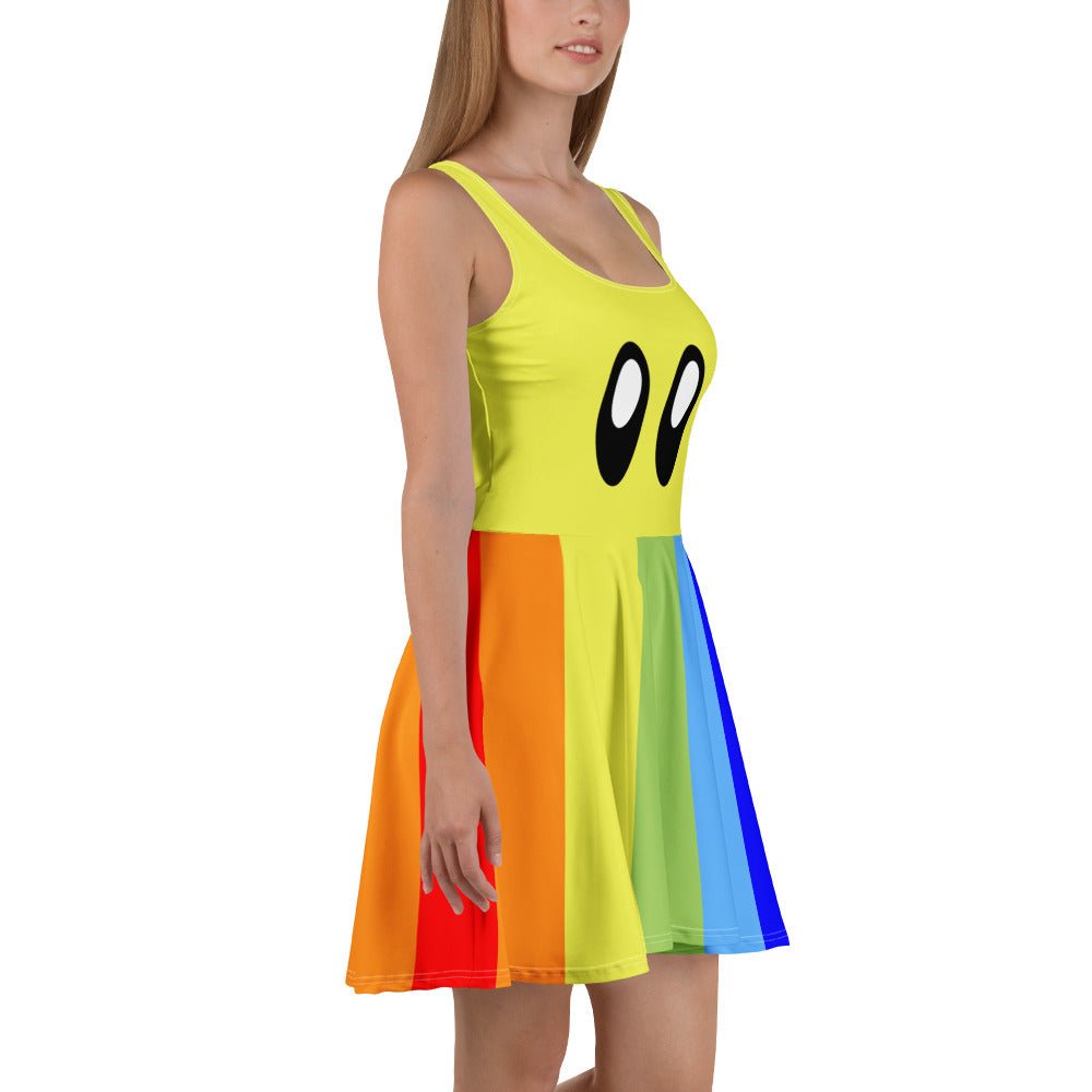 Video Game Rainbow Star Skater Dress coplaycosplay styleWrong Lever Clothing