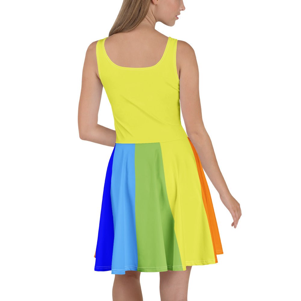 Video Game Rainbow Star Skater Dress coplaycosplay styleWrong Lever Clothing