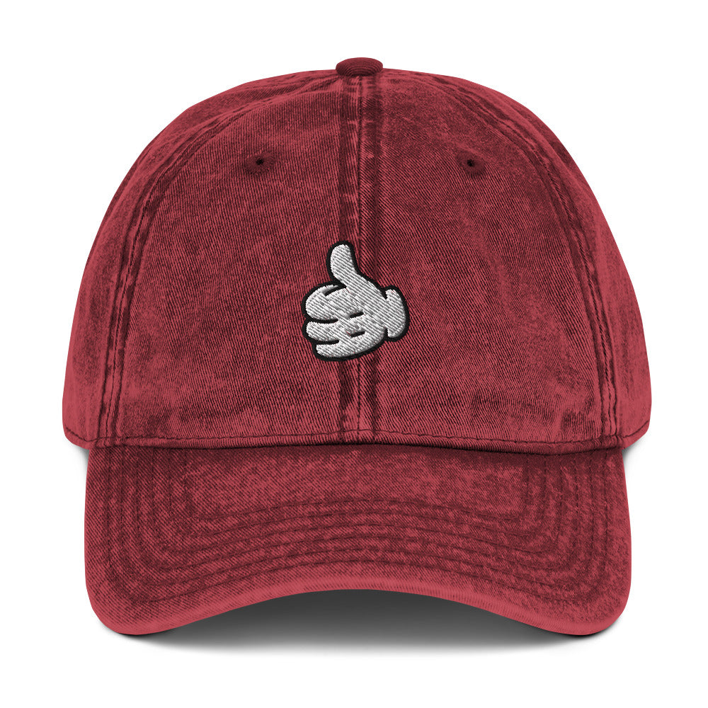 Big Thumbs Up Vintage Cotton Twill Cap