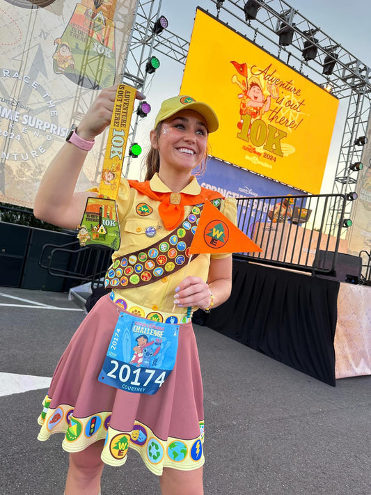 Wilderness Must be Explored Skater Skirt- Running Costume, Cosplay, Scouts, Bounding badge skirtdisney halloweenSkater SkirtWrong Lever Clothing