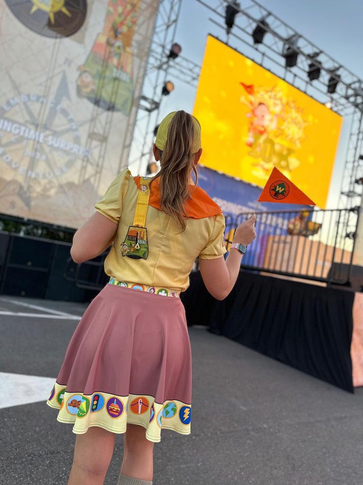 Wilderness Must be Explored Skater Skirt- Running Costume, Cosplay, Scouts, Bounding badge skirtdisney halloweenSkater SkirtWrong Lever Clothing