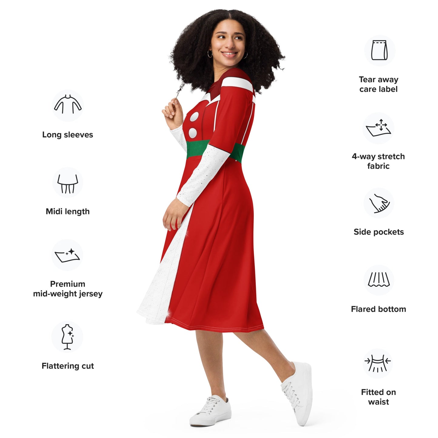2023 Christmas Mouse long sleeve midi dress- Cosplay, Bounding, Christmas Parties active wearchristmaschristmas party#tag4##tag5##tag6#