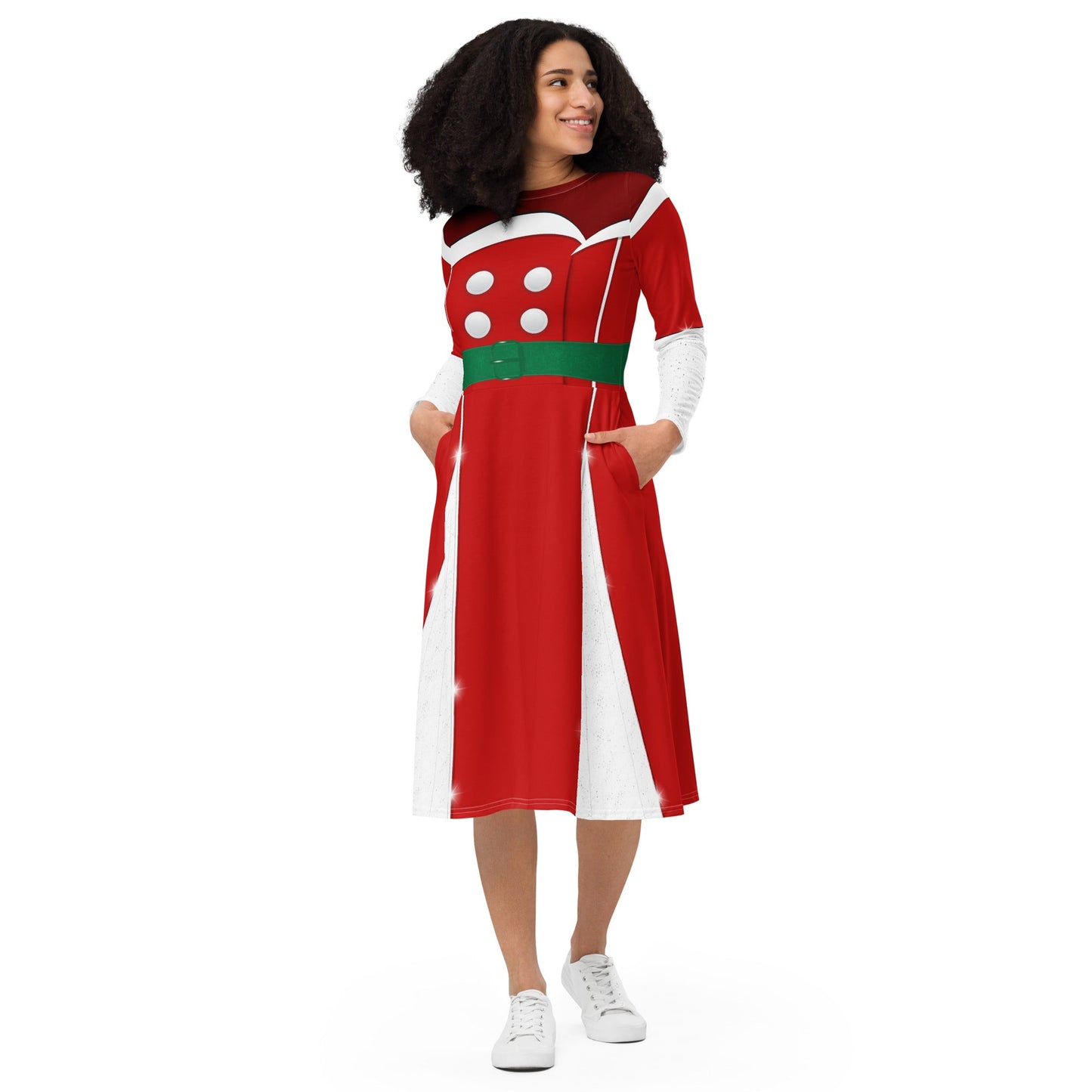 2023 Christmas Mouse long sleeve midi dress- Cosplay, Bounding, Christmas Parties active wearchristmaschristmas party#tag4##tag5##tag6#