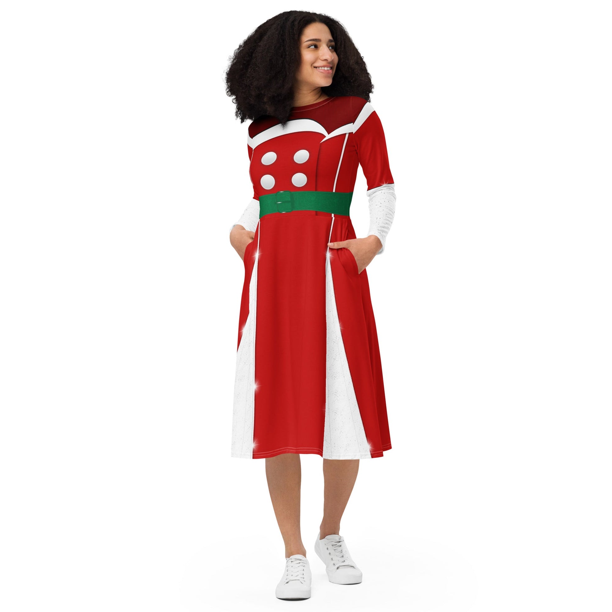 2023 Christmas Mouse long sleeve midi dress- Cosplay, Bounding, Christmas Parties active wearchristmaschristmas party#tag4##tag5##tag6#