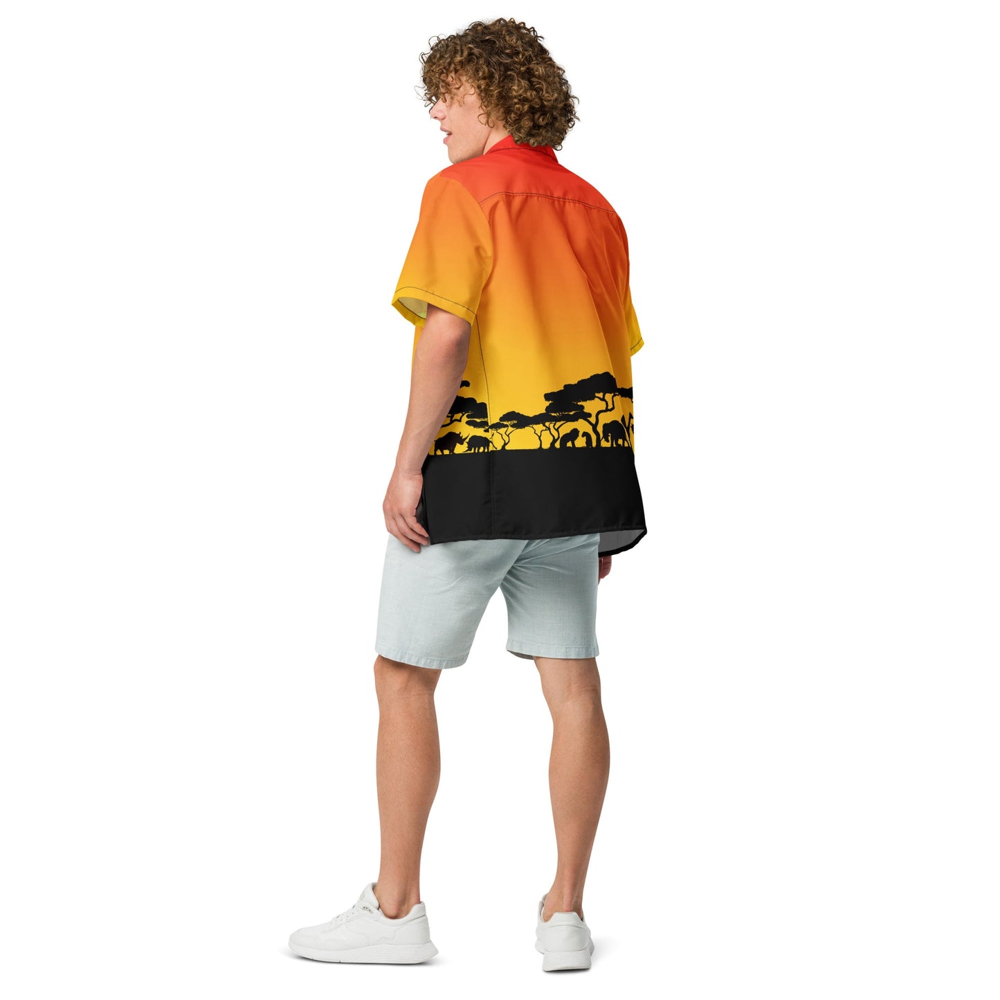 African Safari Unisex button shirt african safari topanimal kingdom topAdult T-ShirtWrong Lever Clothing