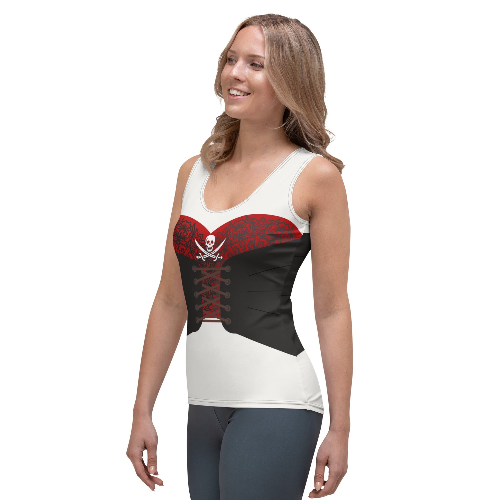 Ahoy Matey Pirate Tank Top- Pirate Night, Running Costume, Cosplay boo to youcostumecruise clothing#tag4##tag5##tag6#