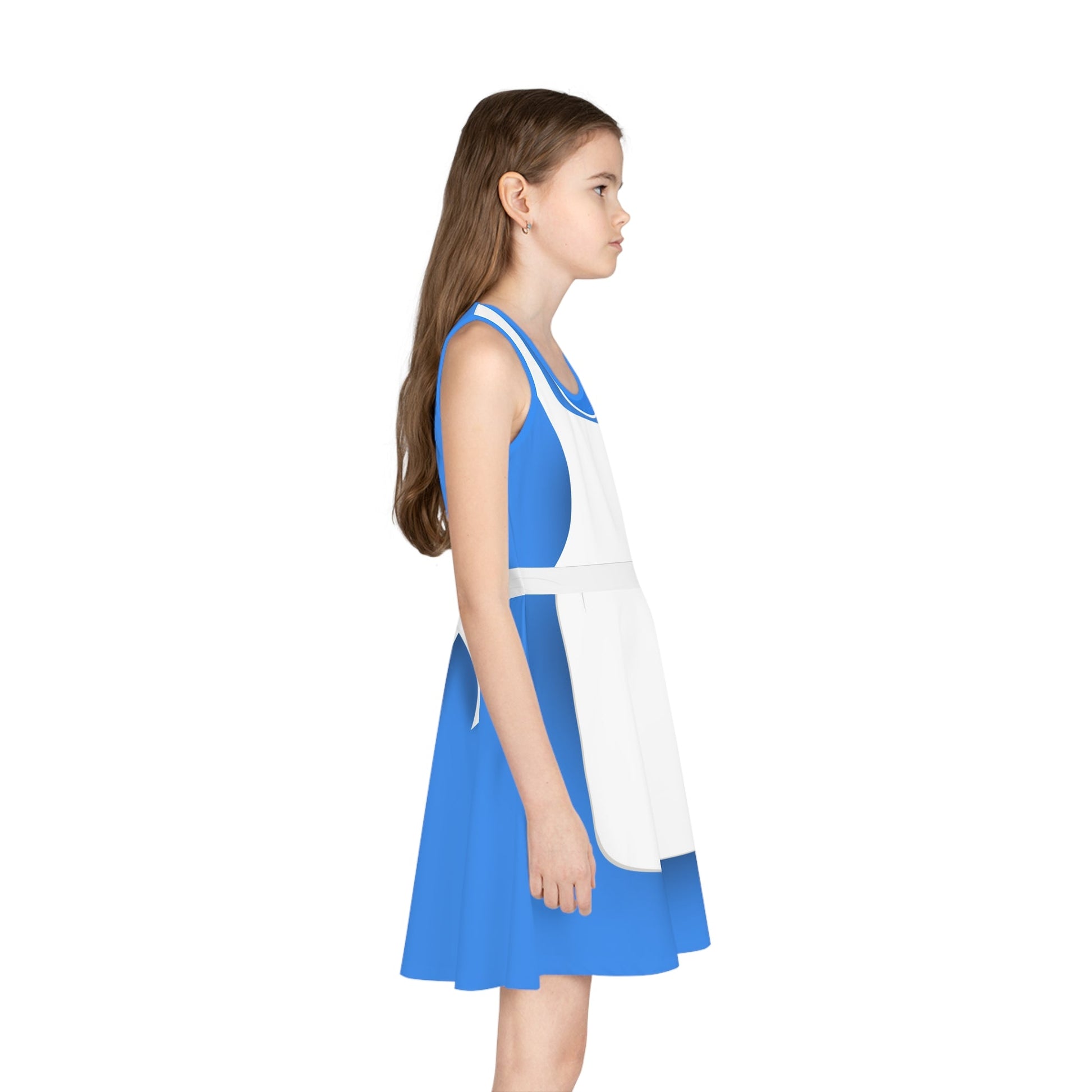 Alice Girls' Sleeveless Sundress alice in onederlandalice in wonderlandAll Over Print#tag4##tag5##tag6#