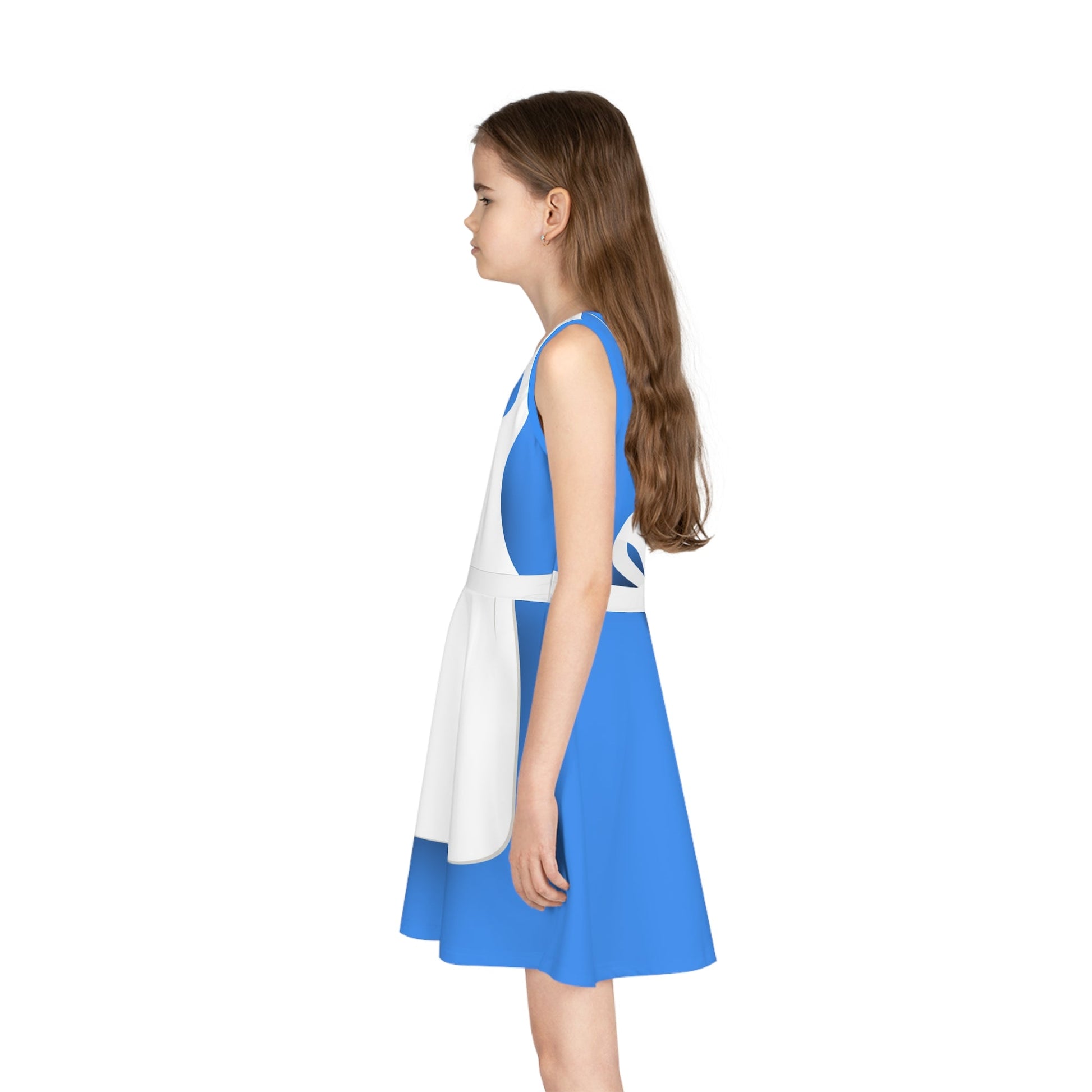 Alice Girls' Sleeveless Sundress alice in onederlandalice in wonderlandAll Over Print#tag4##tag5##tag6#