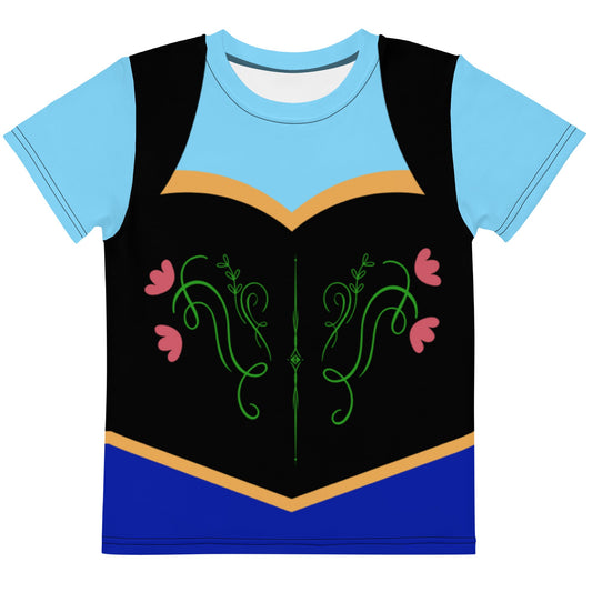 Anna inspired Kids crew neck t-shirt, princess top, costume style, matching family anna and elsaanna styledisney 50th anniversary#tag4##tag5##tag6#
