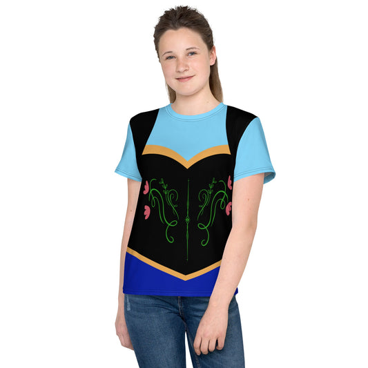 Anna Inspired Youth crew neck t-shirt, princess top, costume, gifts for frozen lovers disney 50th anniversarydisney bodysuitdisney clothing#tag4##tag5##tag6#
