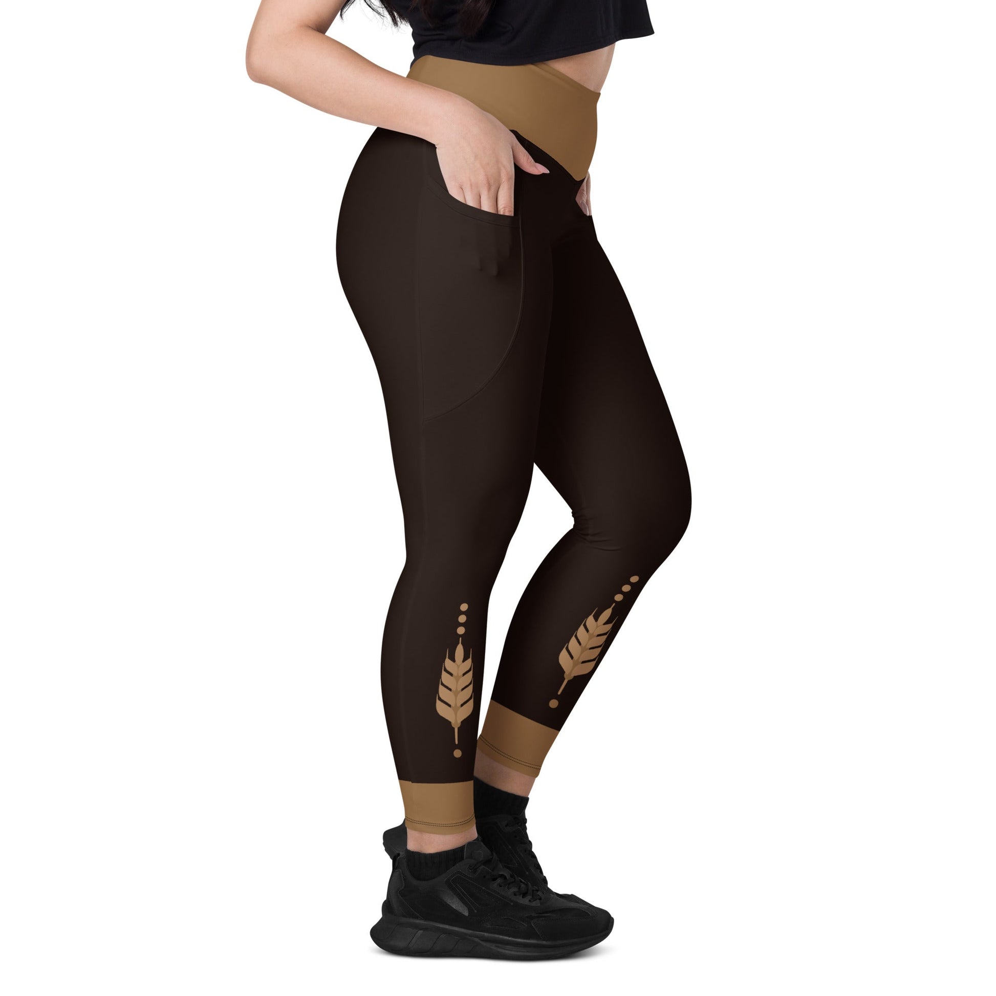 Anna Leggings with pockets- running costume, cosplay- princess style active wearanna costumeanna frozen#tag4##tag5##tag6#