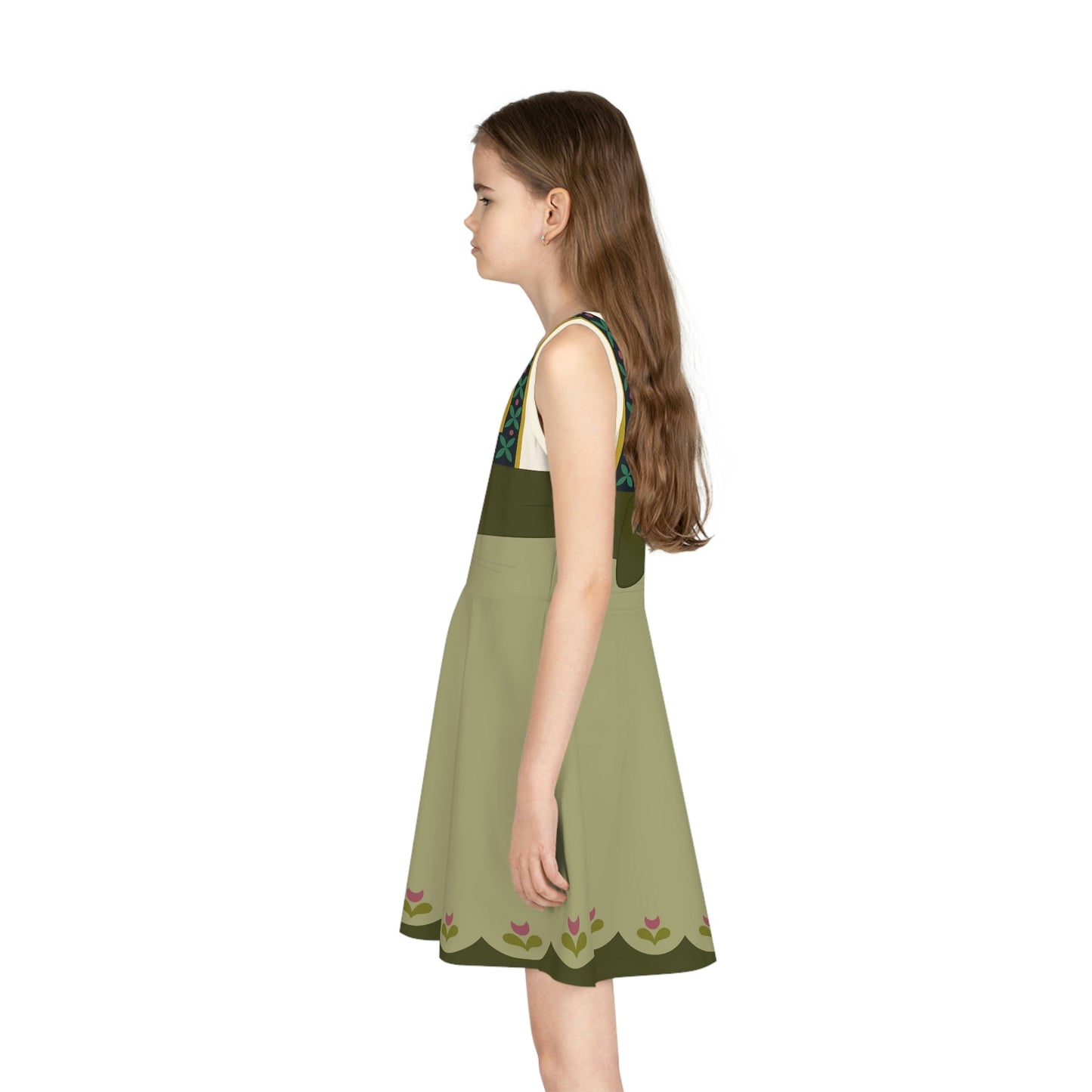Baby Anna Girls' Sleeveless Sundress All Over Printanna elsaanna frozen#tag4##tag5##tag6#