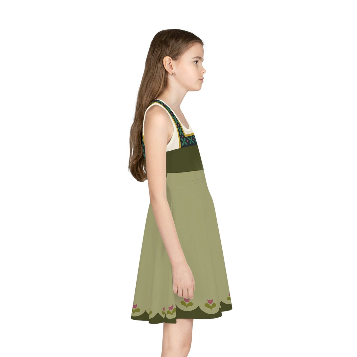 Baby Anna Girls' Sleeveless Sundress All Over Printanna elsaanna frozen#tag4##tag5##tag6#