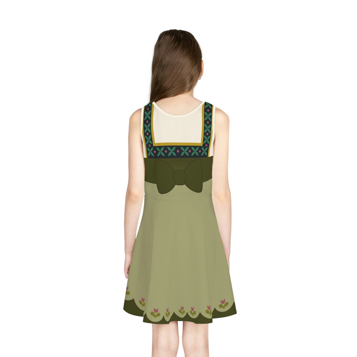 Baby Anna Girls' Sleeveless Sundress All Over Printanna elsaanna frozen#tag4##tag5##tag6#