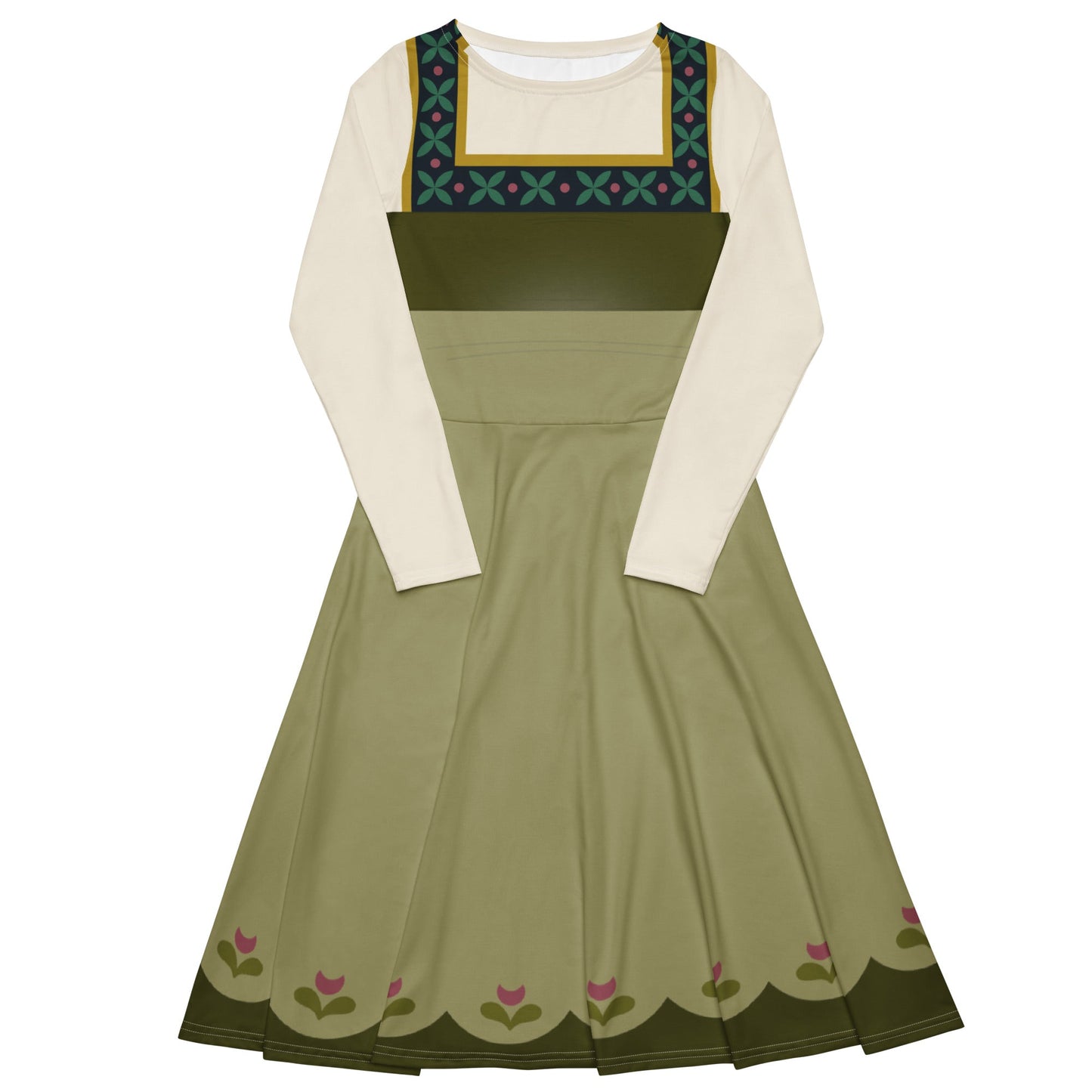 Baby Anna long sleeve midi dress anna elsababy anna dollbaby anna dress#tag4##tag5##tag6#