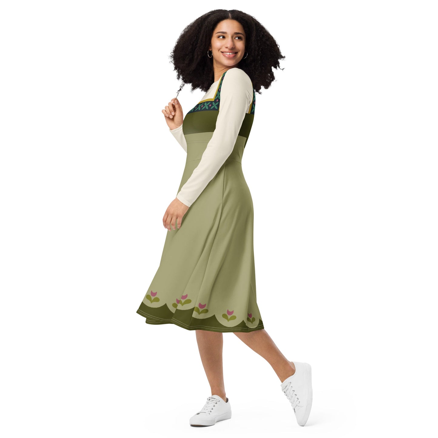 Baby Anna long sleeve midi dress anna elsababy anna dollbaby anna dress#tag4##tag5##tag6#