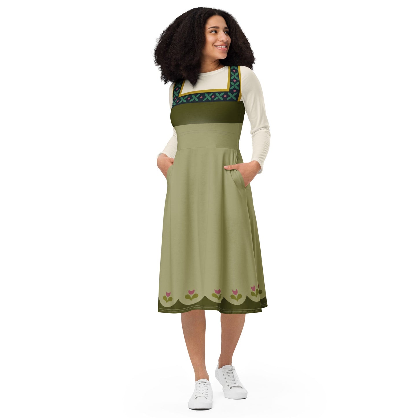 Baby Anna long sleeve midi dress anna elsababy anna dollbaby anna dress#tag4##tag5##tag6#