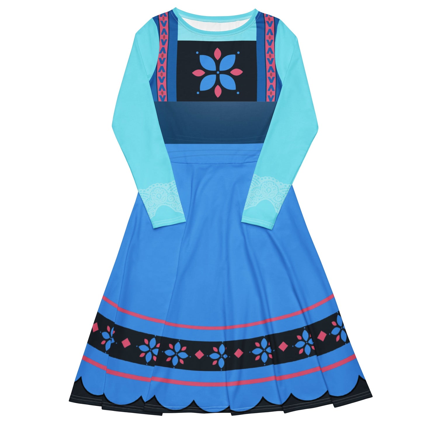 Baby Anna long sleeve midi dress active wearannababy frozen#tag4##tag5##tag6#