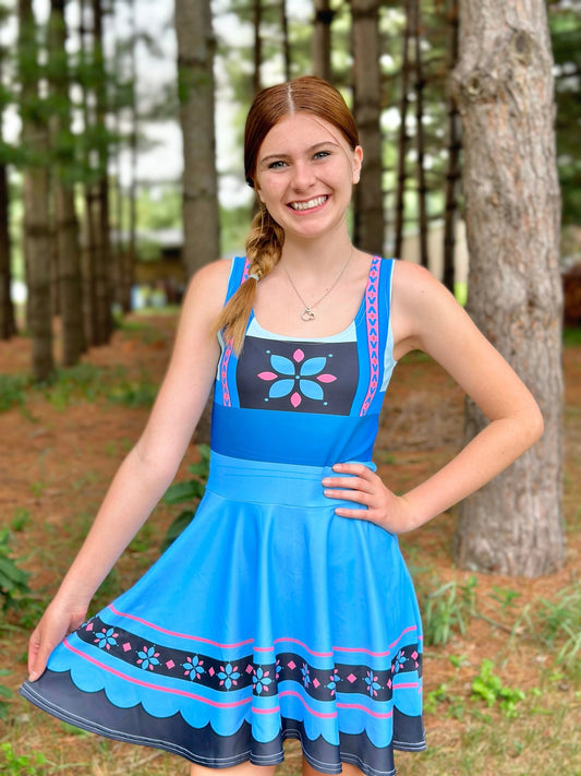 Baby Elsa Skater Dress adult frozen clothingarrendalle trip dressbaby elsa#tag4##tag5##tag6#