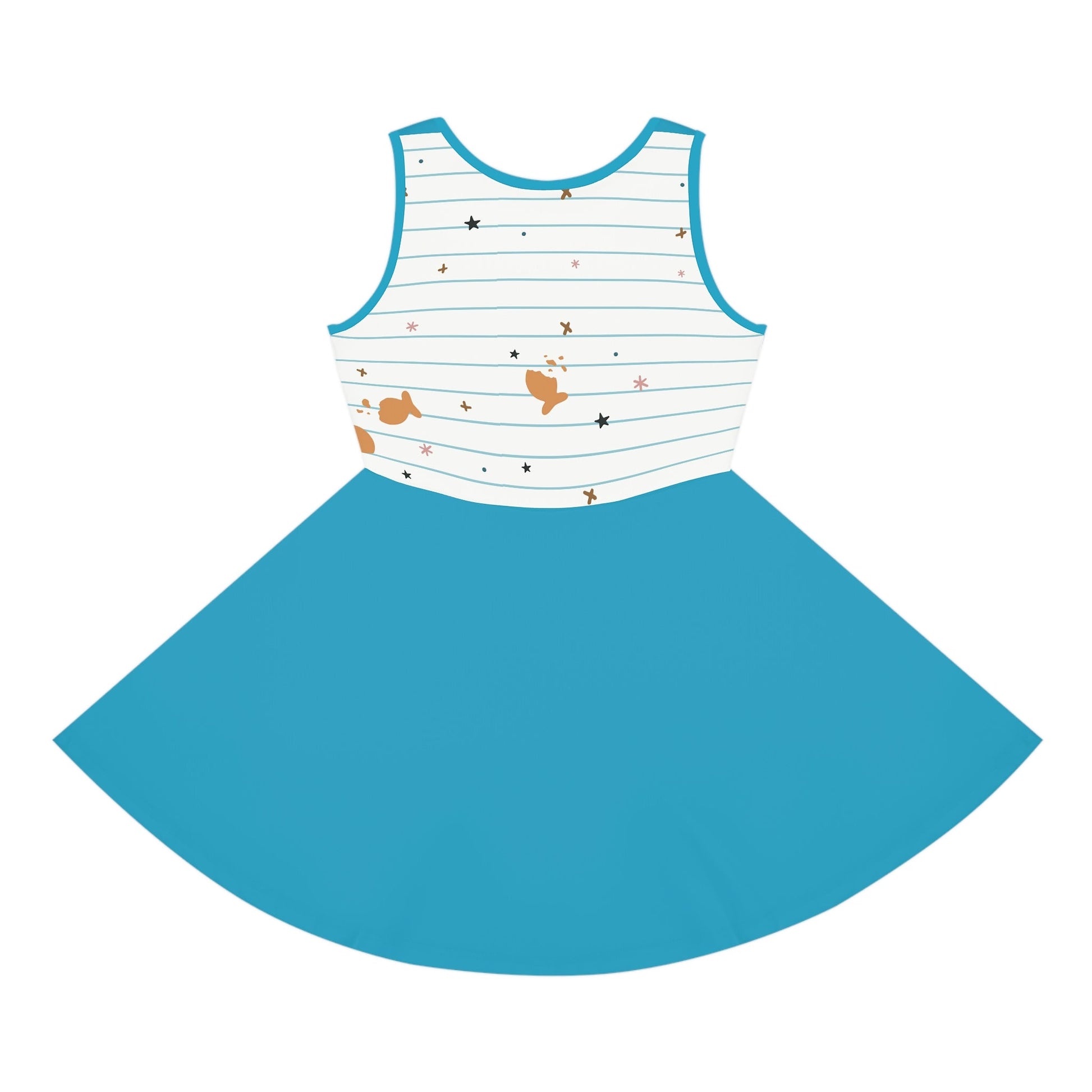 Back to School Girls' Sleeveless Sundress All Over PrintAOPAOP Clothing#tag4##tag5##tag6#