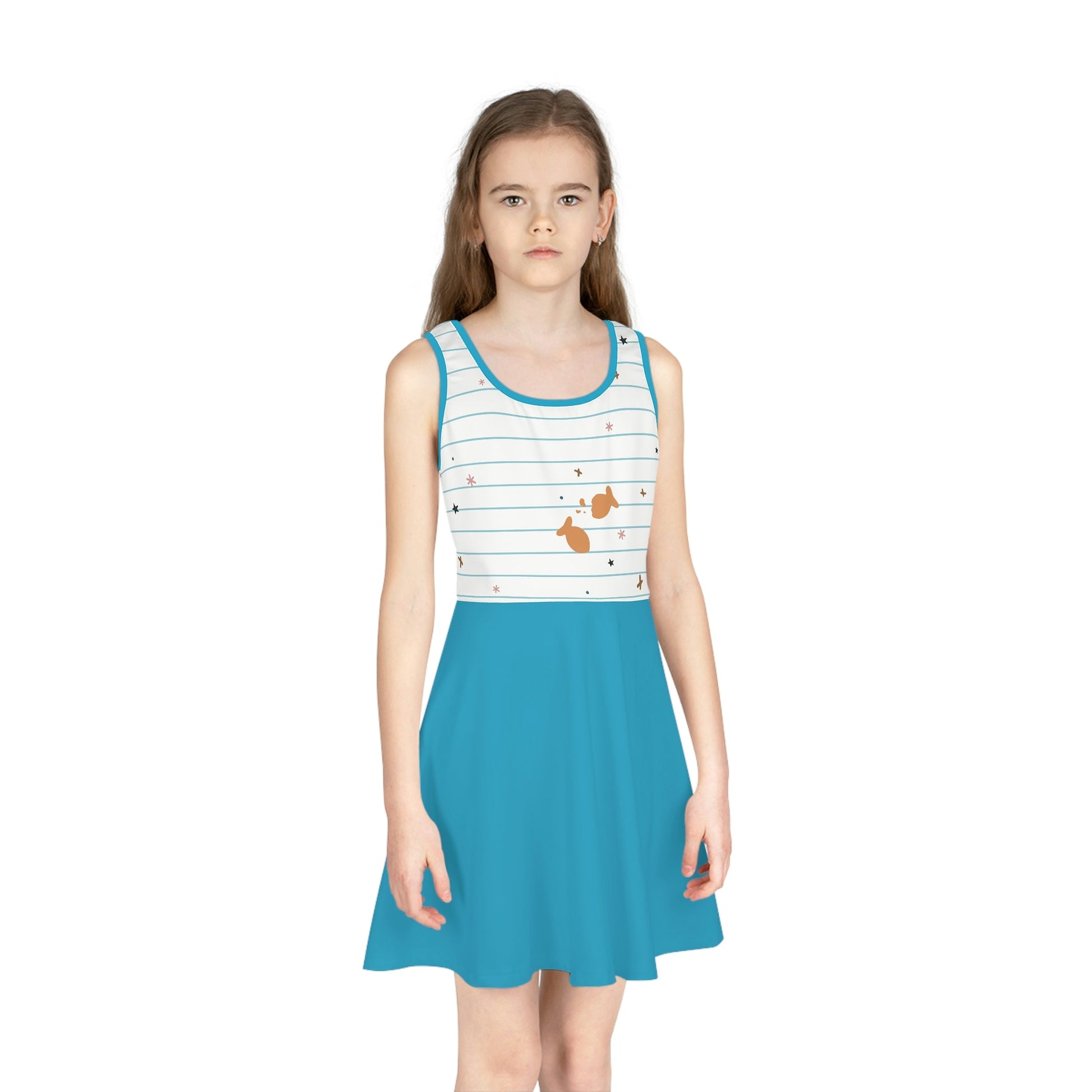Back to School Girls' Sleeveless Sundress All Over PrintAOPAOP Clothing#tag4##tag5##tag6#