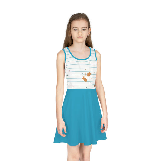 Back to School Girls' Sleeveless Sundress All Over PrintAOPAOP Clothing#tag4##tag5##tag6#