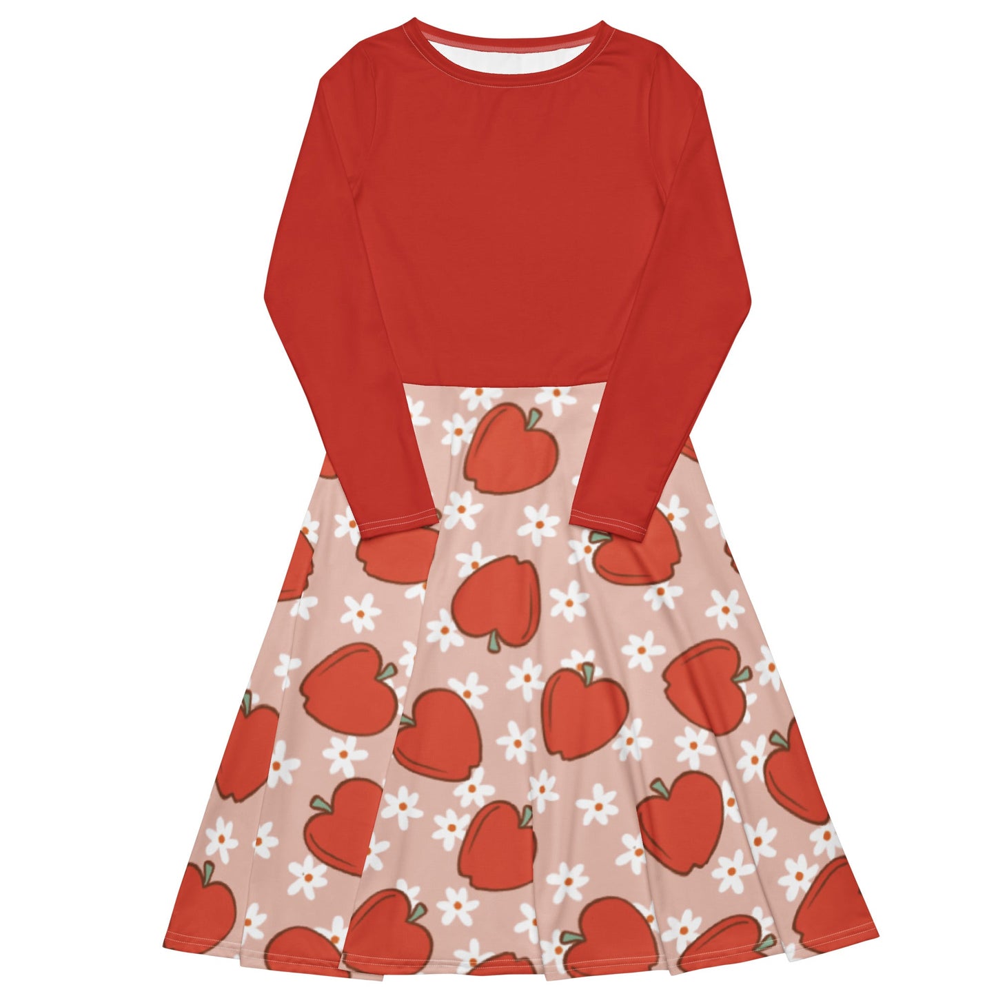Back to School Teacher All-over print long sleeve midi dress happiness is addictive#tag4##tag5##tag6#