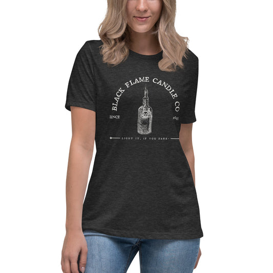 Black Flame Candle Company Women's Relaxed T-Shirt happiness is addictive#tag4##tag5##tag6#