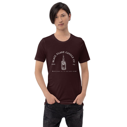 Black Flame Candle Unisex t-shirt black flame candlecomfortable halloween topdisney halloween#tag4##tag5##tag6#