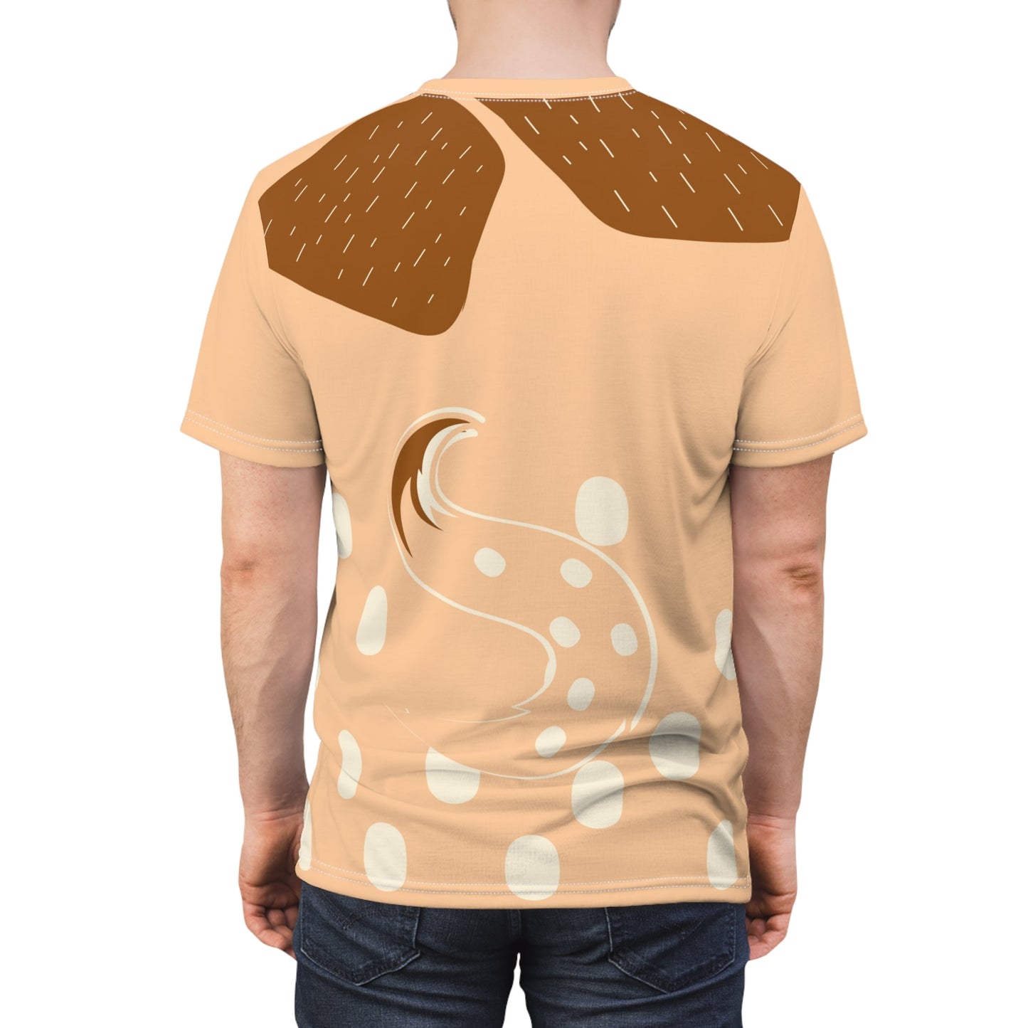 Blue Heeler Inspired Unisex Tee- Running Costume, Cosplay, Bounding All Over PrintAOP ClothingAssembled in the USA#tag4##tag5##tag6#