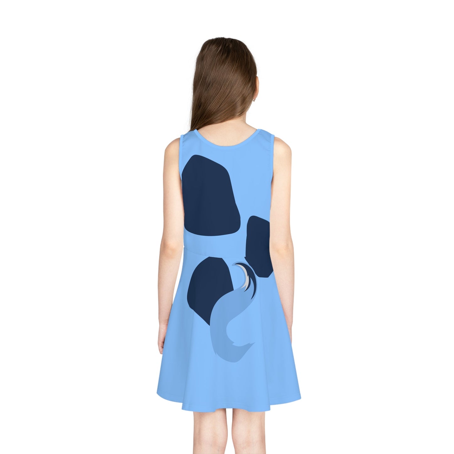 Blue Heeler Dog Girls' Sleeveless Sundress- Costume, Cosplay All Over PrintAOPAOP Clothing#tag4##tag5##tag6#