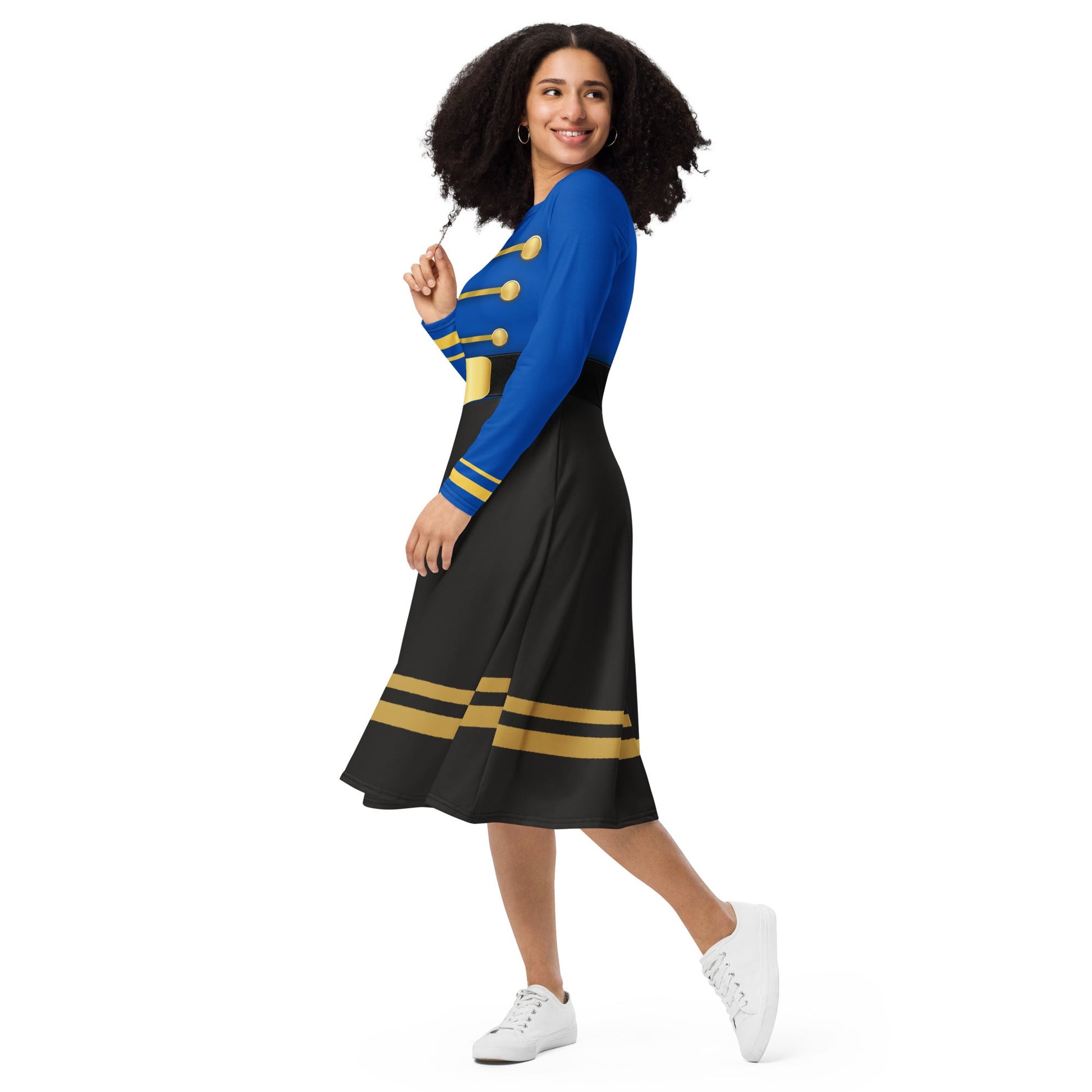 Blue Nutcracker long sleeve midi dress adult nutcrackeradult nutcracker stylechristmas party#tag4##tag5##tag6#