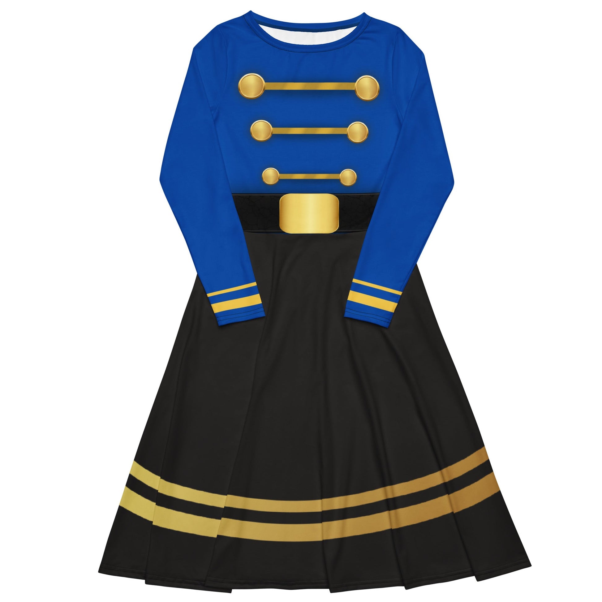 Blue Nutcracker long sleeve midi dress adult nutcrackeradult nutcracker stylechristmas party#tag4##tag5##tag6#