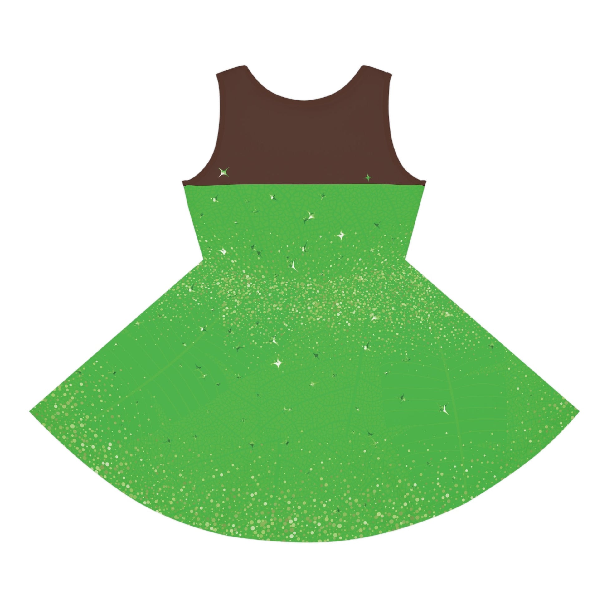 Brown Skin Tinker Fairy Girls' Sleeveless Sundress All Over PrintAOPAll Over PrintsLittle Lady Shay Boutique
