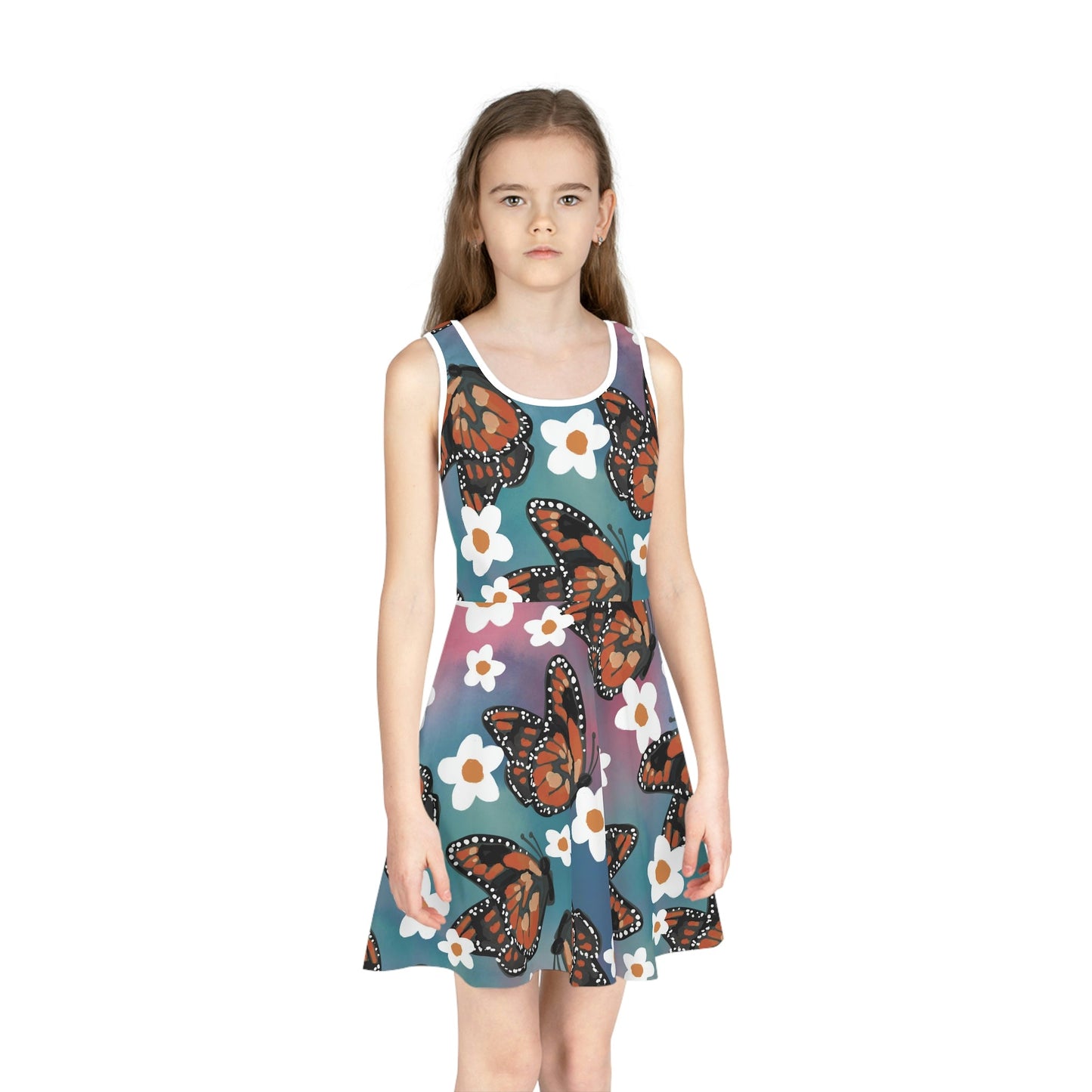 Butterfly Girls' Sleeveless Sundress All Over PrintAOPAOP Clothing#tag4##tag5##tag6#