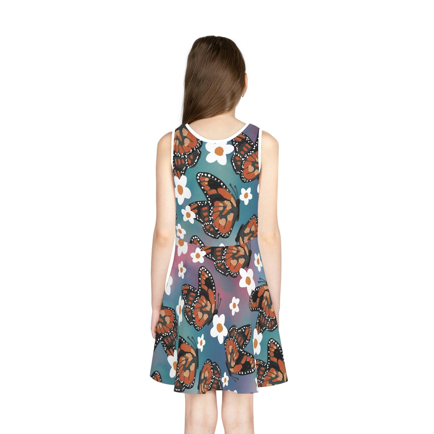 Butterfly Girls' Sleeveless Sundress All Over PrintAOPAOP Clothing#tag4##tag5##tag6#