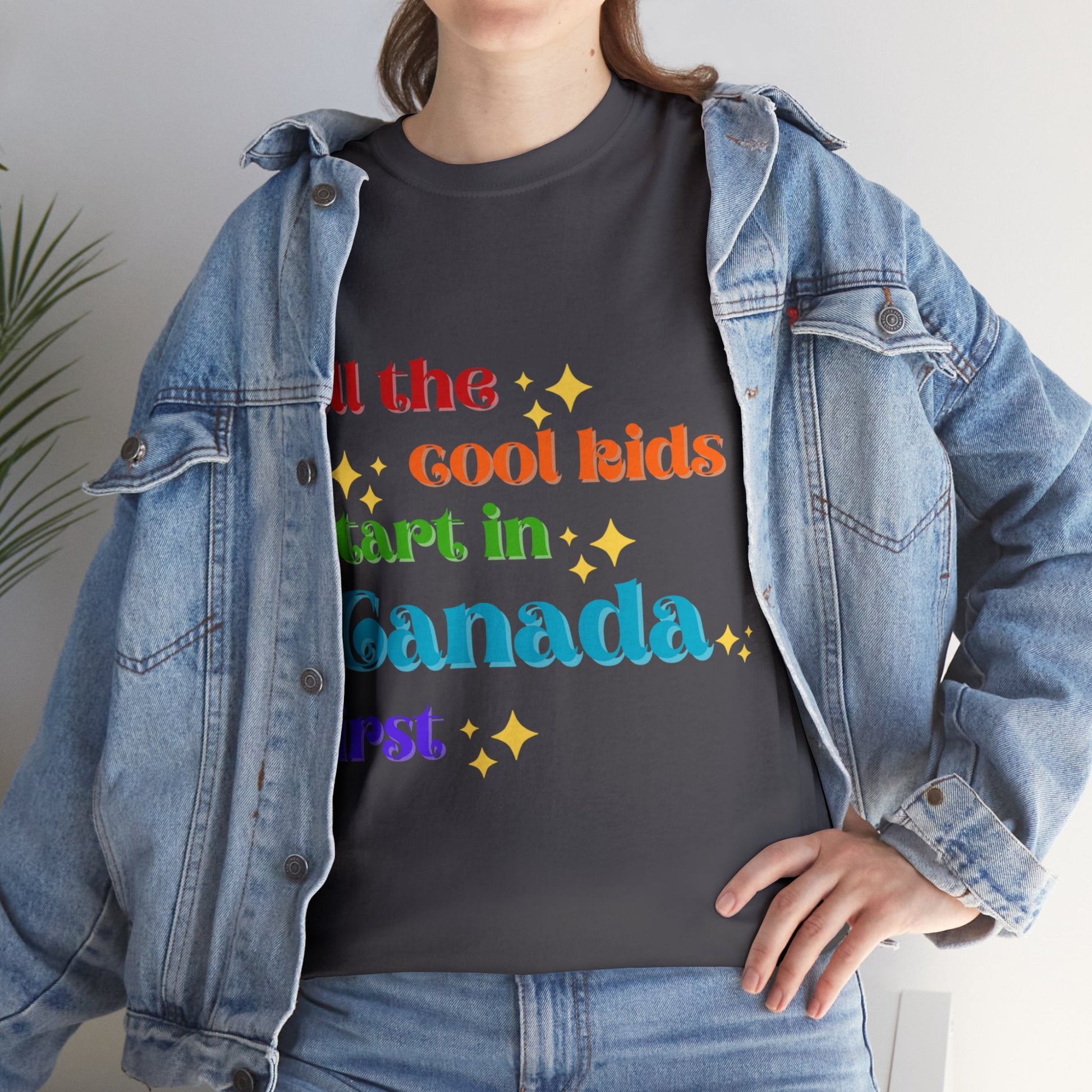 Canada First Unisex Heavy Cotton Tee adult epcot topCrew neckAdult T-ShirtWrong Lever Clothing