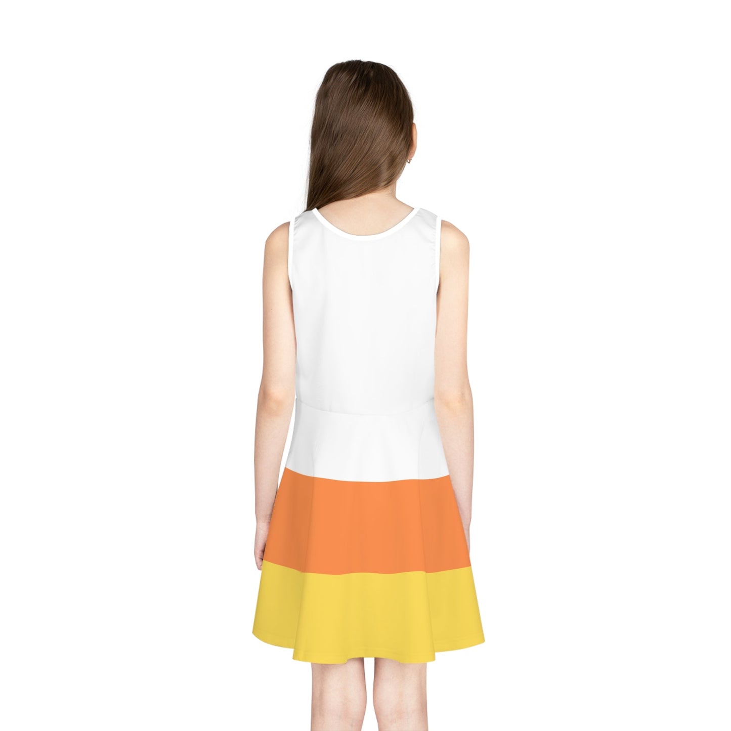 Candy Corn Girls' Sleeveless Sundress All Over PrintAOPAOP Clothing#tag4##tag5##tag6#