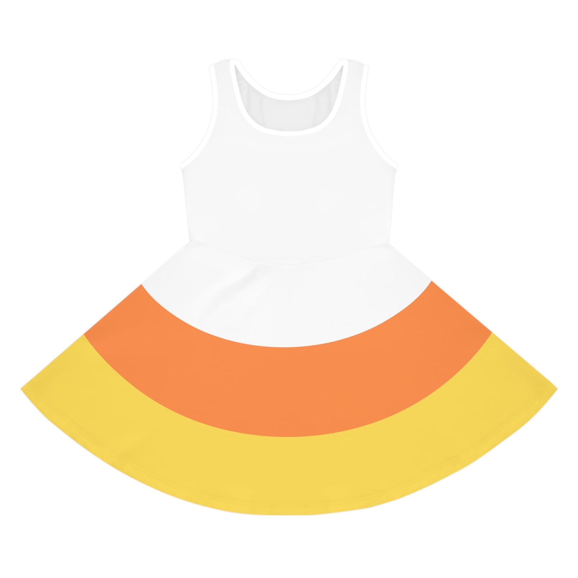 Candy Corn Girls' Sleeveless Sundress All Over PrintAOPAOP Clothing#tag4##tag5##tag6#
