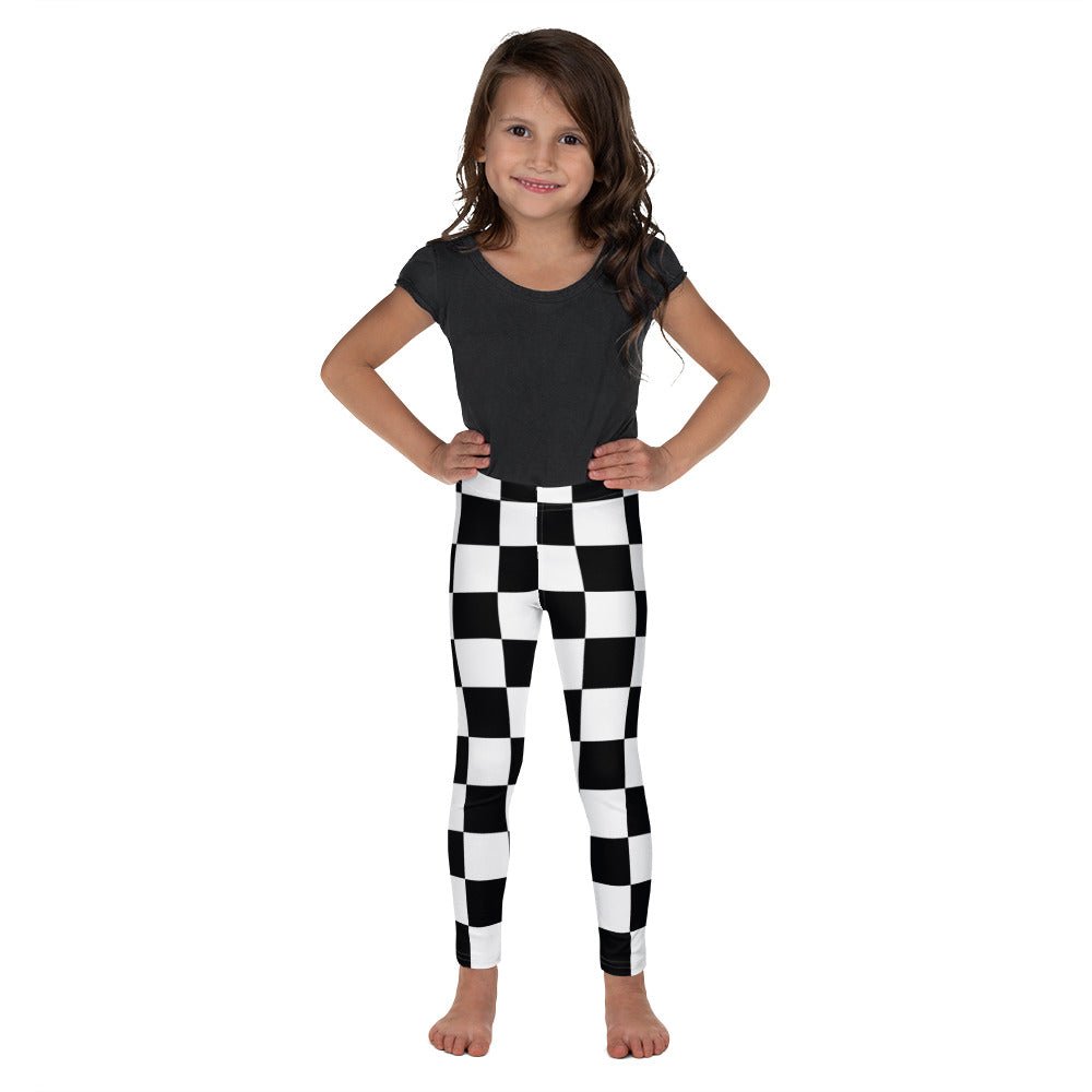 Checkerboard Kid's Leggings happiness is addictive#tag4##tag5##tag6#