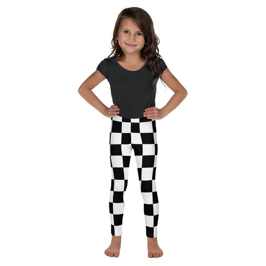 Checkerboard Kid's Leggings happiness is addictive#tag4##tag5##tag6#