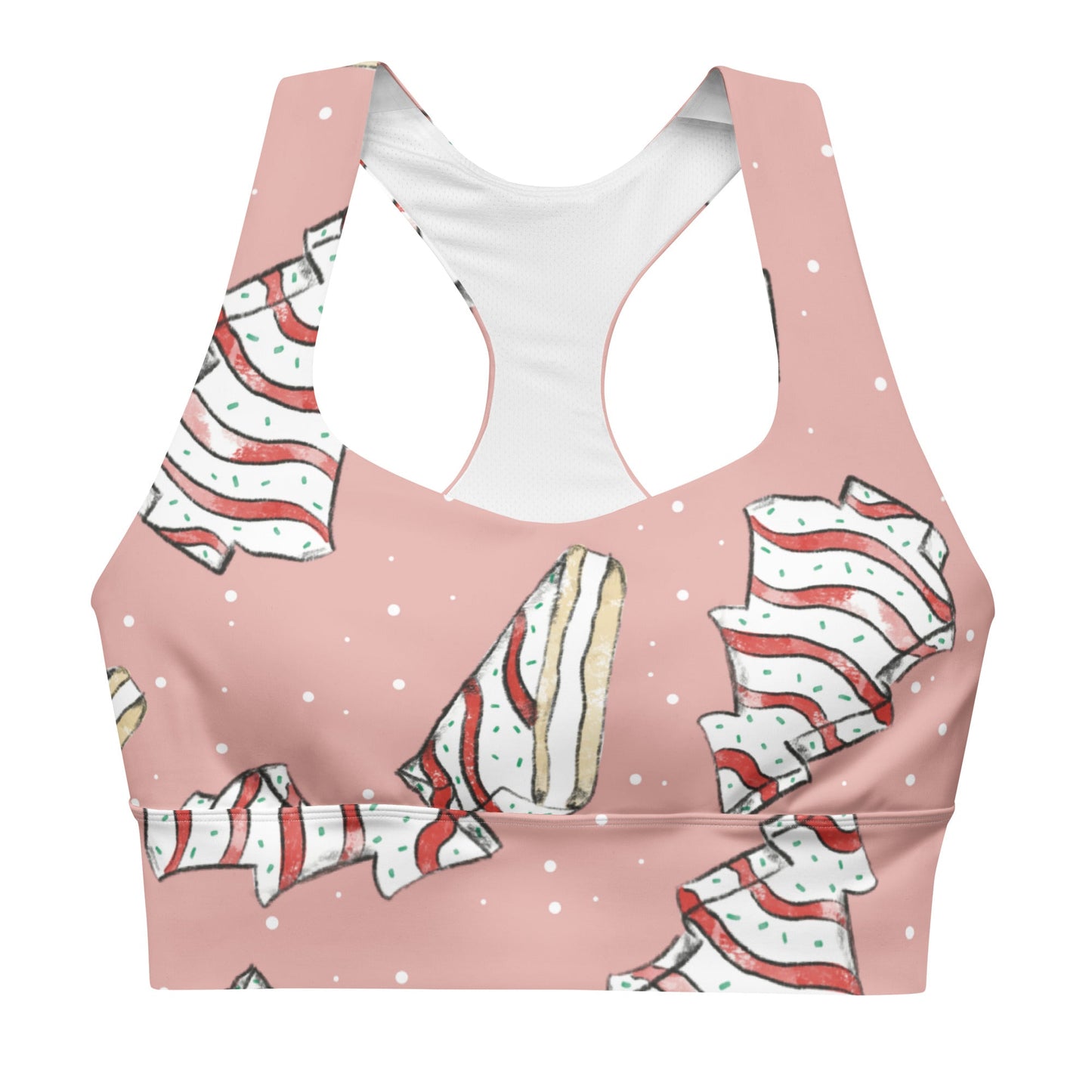 Christmas Cakes Longline sports bra adult ugly sweater partycake leggingsLittle Lady Shay Boutique