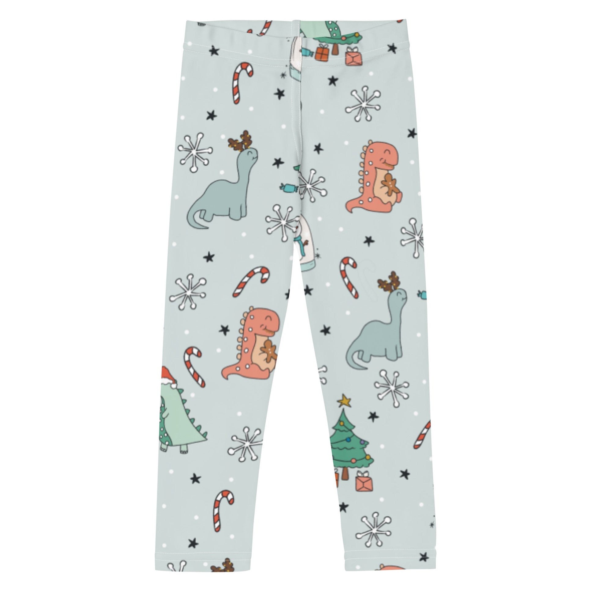 Christmas Dinos Kid's Leggings happiness is addictive#tag4##tag5##tag6#