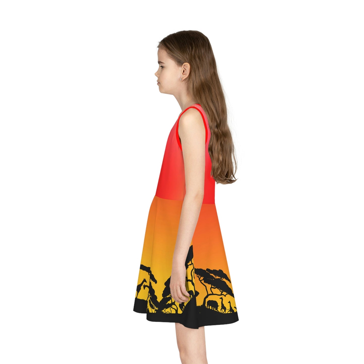 Circle of Life Girls' Sleeveless Sundress All Over PrintAOPAOP Clothing#tag4##tag5##tag6#