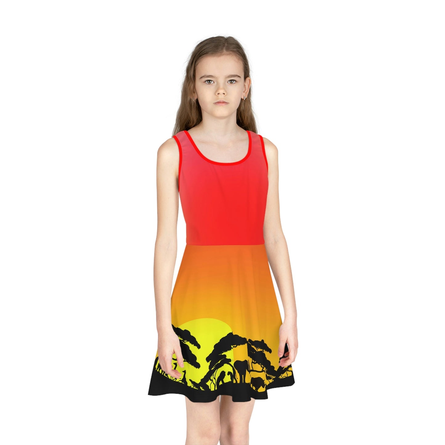 Circle of Life Girls' Sleeveless Sundress All Over PrintAOPAOP Clothing#tag4##tag5##tag6#